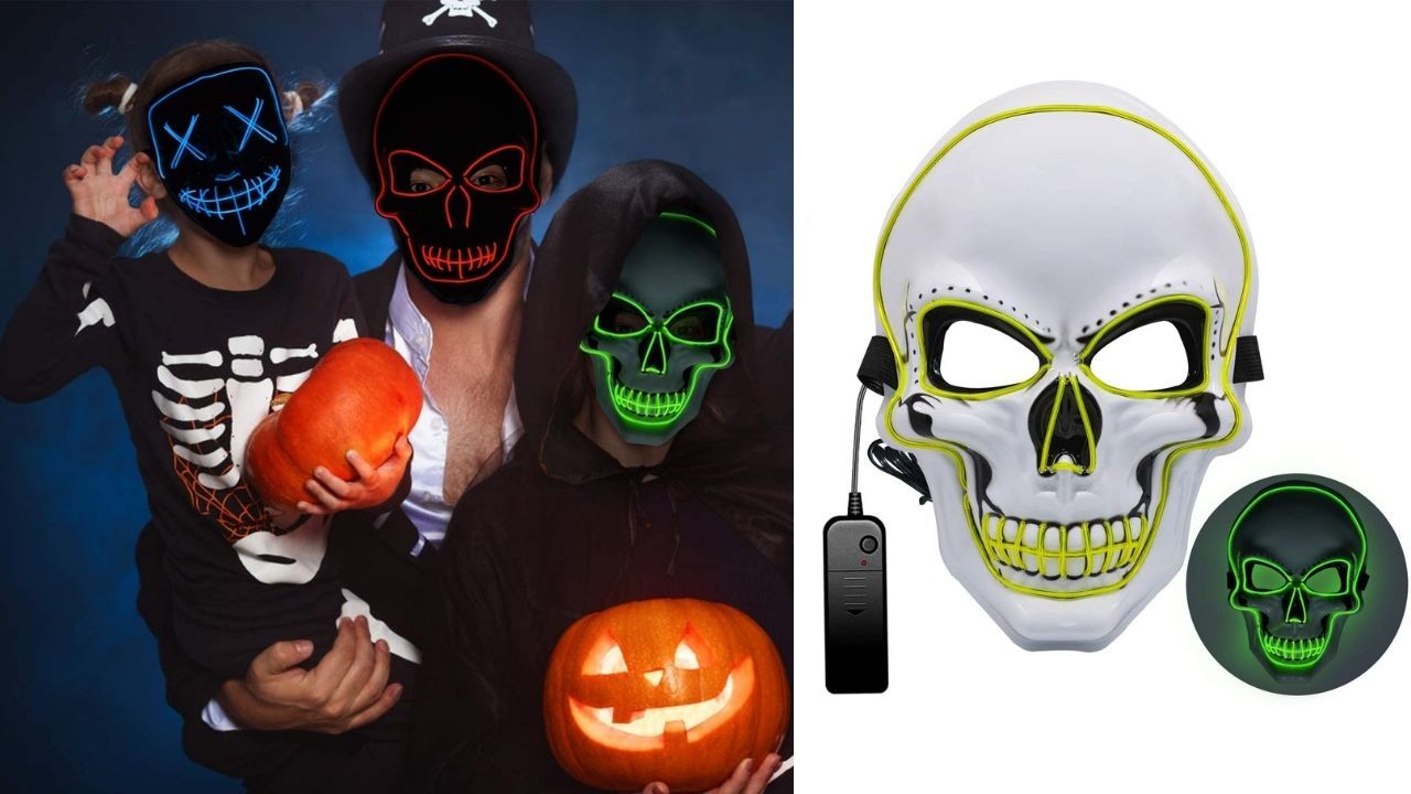 ¡Chollo! Máscara de calavera con luz LED por sólo 7,40€ con cupón de descuento