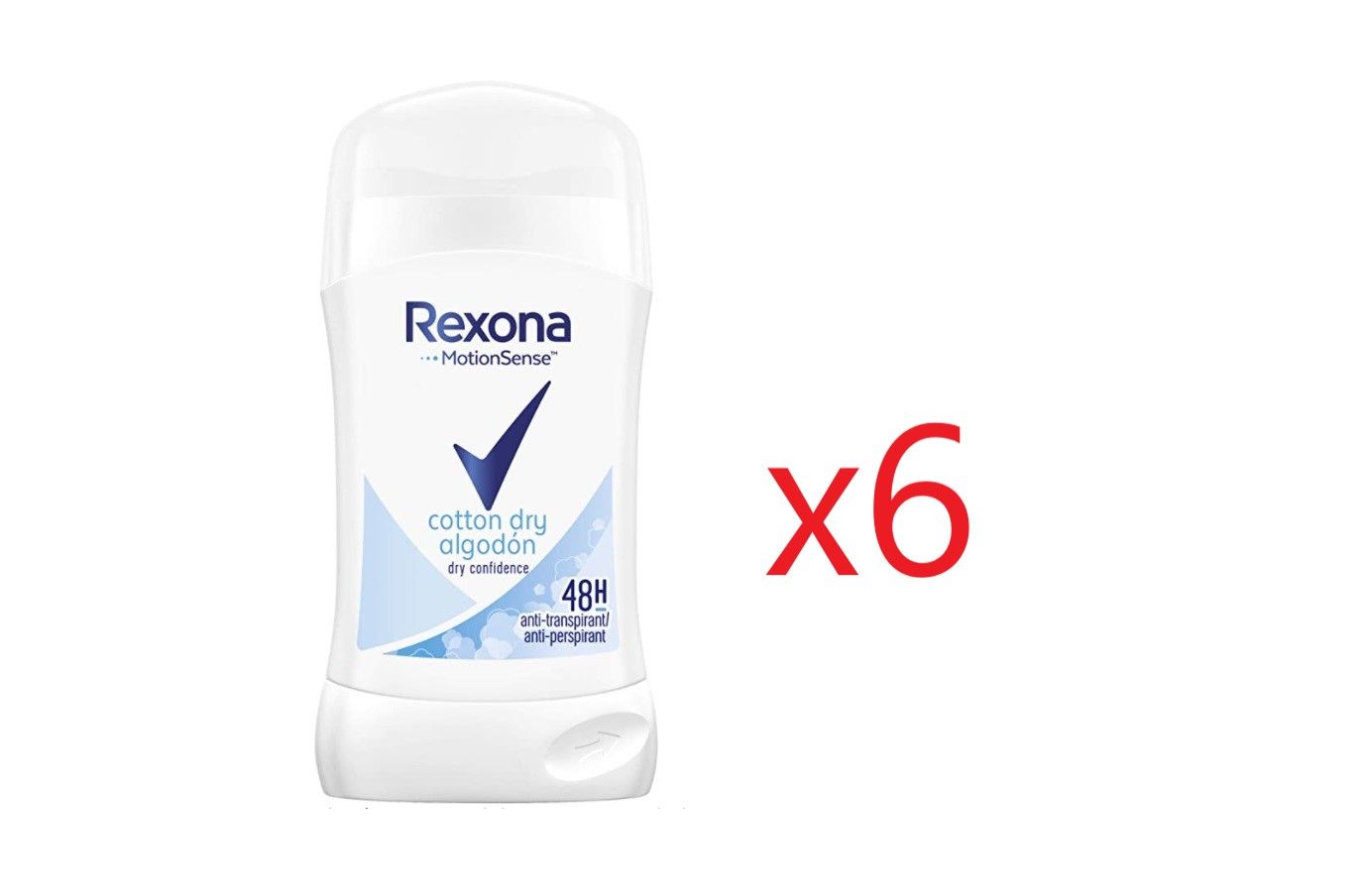 ¡Chollo! Pack de 6 desodorantes Rexona Cotton dry algodón por sólo 11,50€ (antes 19,50€)