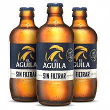 24 Botellines de cerveza especial sin filtrar El Aguila 33cl