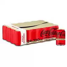 24 latas de Coca-Cola Zero Azúcar Zero cafeína