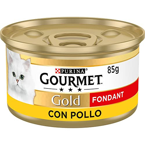 24 latas de comida para gatos con pollo Purina Gourmet Gold Fondant