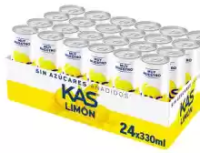 24 latas de refresco KAS Zero Limón 330 ml