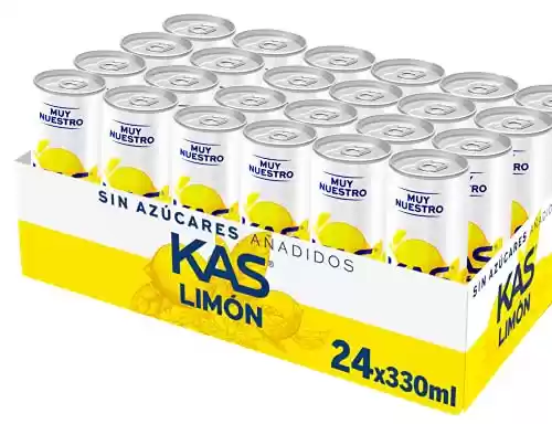 24 latas de refresco KAS Zero Limón 330 ml