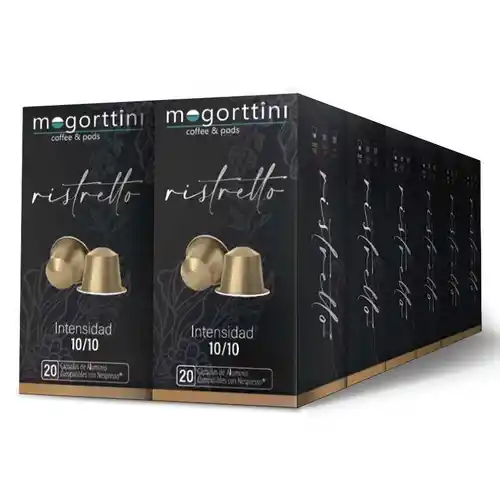 240 Cápsulas de café de aluminio compatibles con Nespresso Ristretto Mogorttini - a 0,12€/cápsula