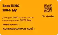 2500 coronas gratis realizando una encuesta para clientes My Burger King (en la app de Burger King)