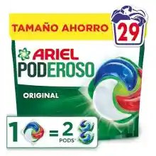 29 lavados Ariel Pods con potencia de limpieza - 0,25€/lavado (Compra recurrente + 8,13€ saldo)