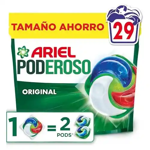 29 lavados Ariel Pods con potencia de limpieza - 0,25€/lavado (Compra recurrente + 8,13€ saldo)