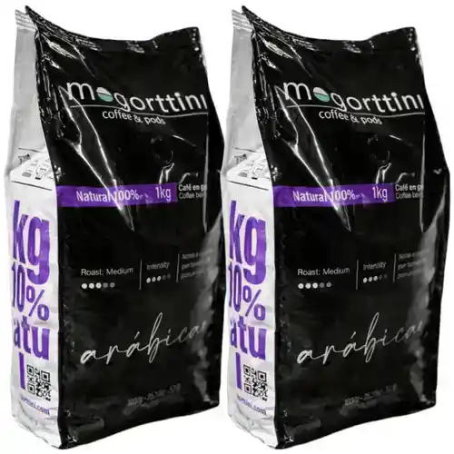 2Kg Café en grano Mogorttini Intenso Arábica Espresso Natural