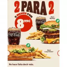 2x menús de Burger King