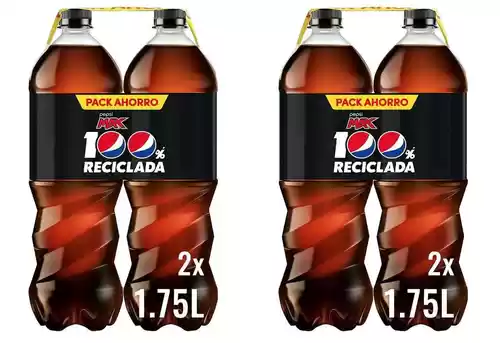 Pack 4x Botellas Pepsi MAX 1,75L