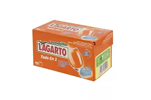 3 Cajas x 40 unidades de Lagarto Pastillas Lavavajillas Todo En Uno