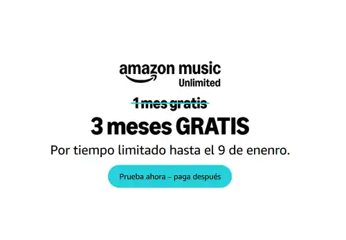 3 Meses de Amazon Music Unlimited