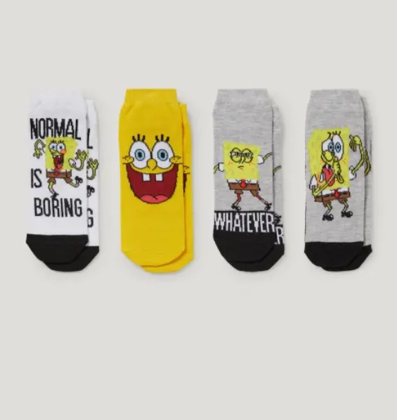 3 pares de calcetines de Bob Esponja