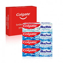 3 Pastas de dientes Colgate Kit Max Fresh + 1 una pasta Max White
