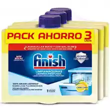 3 unidades Finish Limpiamáquinas - Limpieza higiénica para el lavavajillas contra el mal olor, la cal y la grasa, aroma limón