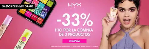 -33% al comprar 3 productos NYX Professional Makeup + cupón 15% + envío gratis