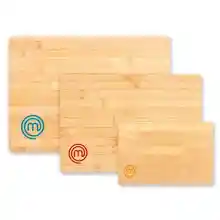 3x Tablas de cortar MasterChef de bambú