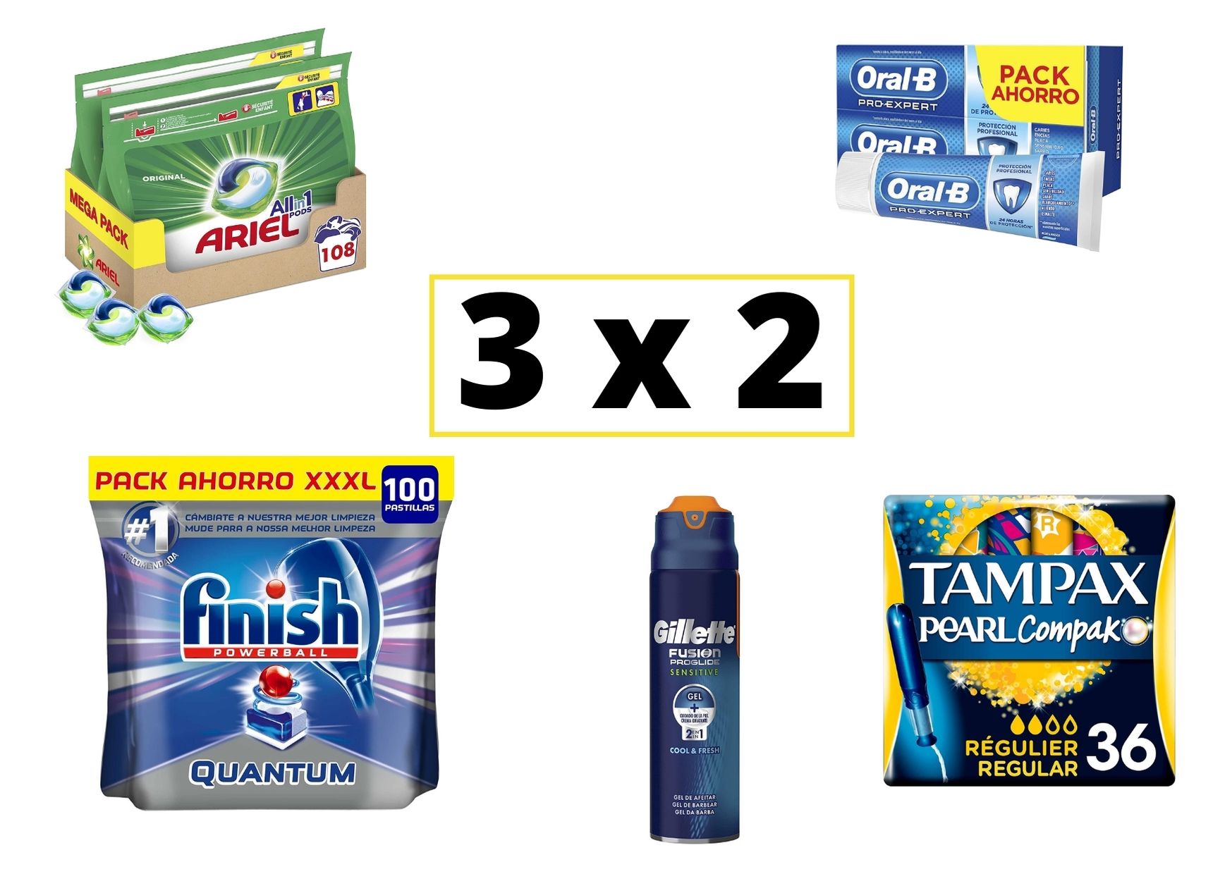 3x2 en Amazon en artículos de higiene y limpieza