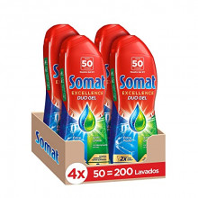 4 envases de lavavajillas Gel Anti-Grasa Somat