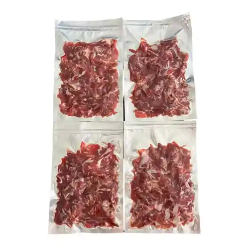 4 sobres de 250g de virutas de jamón de cebo ibérico (en total 1kg)