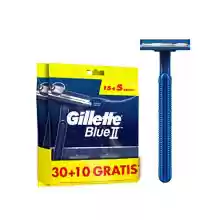40 maquinillas de Afeitar desechables Gillette Blue II