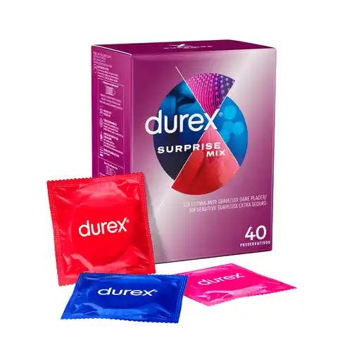 40X Preservativos Durex Surprise Mix