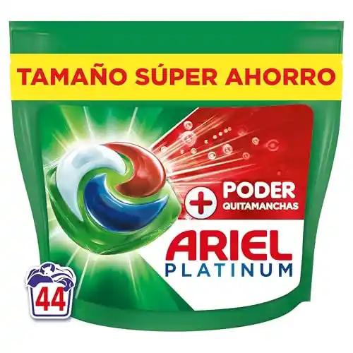 44 Cápsulas Ariel PODs Platinum + Poder Quitamanchas