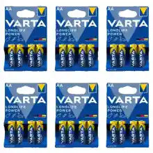 48x Pilas alcalinas Varta AA (Añade 2 unidades + aplica cupón 6€)