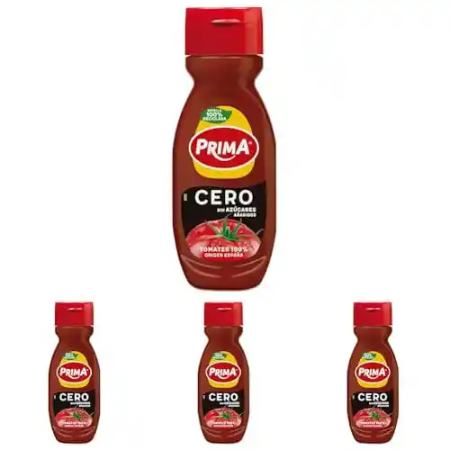 4x Ketchup Prima sin azúcares ni gluten
