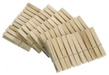 50 Unidades de pinzas de madera para la ropa