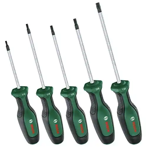5x Destornilladores Torx Bosch con punta magnética