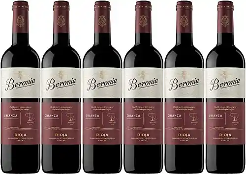 6 Botellas de vino tinto Beronia Crianza Rioja - A 5,4€ la botella
