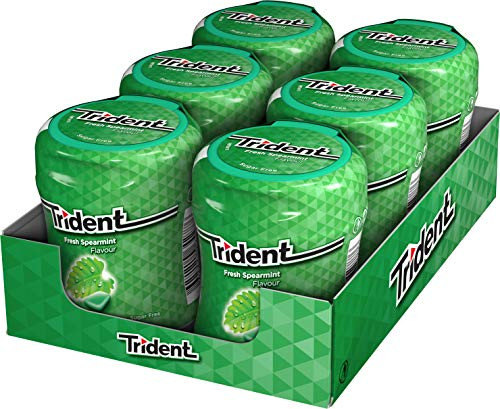 6 botes de chicles Trident Fresh Hierbabuena