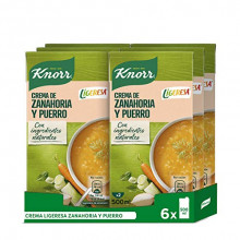 6 Envases de Puré Knorr Ligeresa de Zanahoria y Puerro 500ml