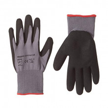 6 pares de guantes de trabajo recubiertos de nailon y nitrilo