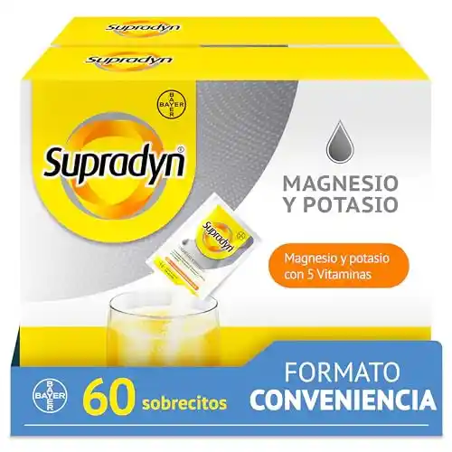 60 sobres de Supradyn Magnesio y Potasio, complemento alimenticio