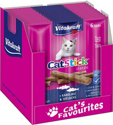 60 sticks de Aperitivo para gatos Vitakraft