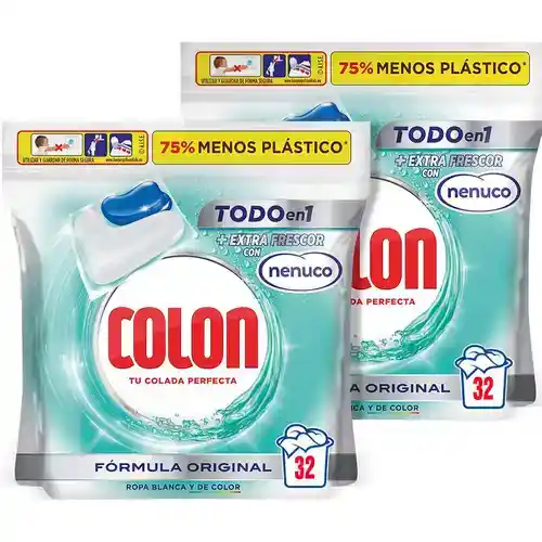 64 cápsulas Colon Nenuco Detergente para la lavadora