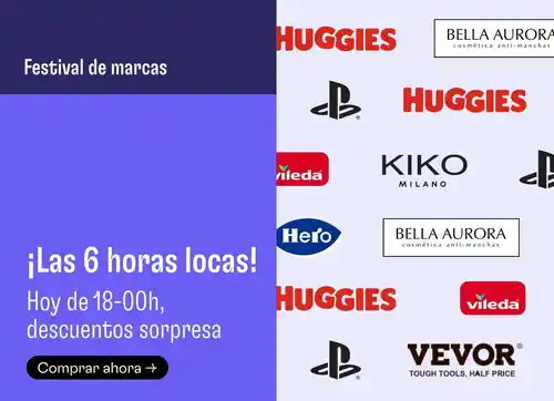 6h locas de Miravia de 18h a 00h hoy con ofertas flash + cupón 15% Festival de Marcas