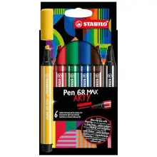6x Rotuladores Stabilo Pen 68 MAX