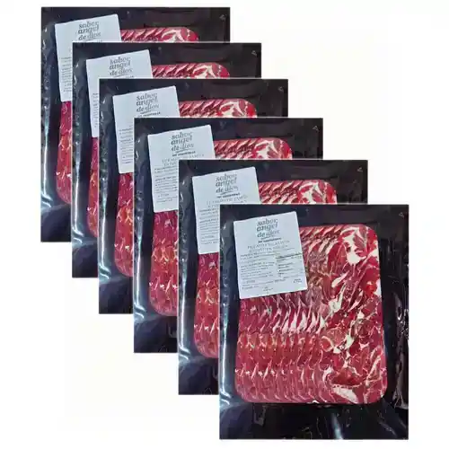 6x125g de pétalos de jamón ibérico Etiqueta Negra (900g en total)