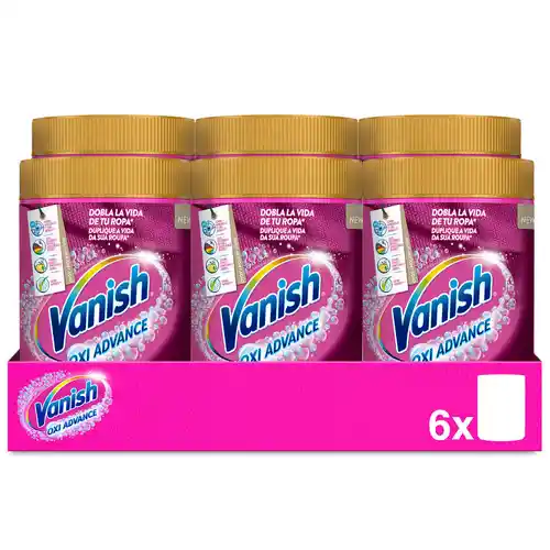 6x400gr Vanish Oxi Advance Quitamanchas: Elimina Olores y Evita Desteñidos