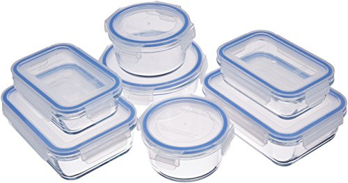 ¡Más barato! Pack 7 Recipientes de cristal para alimentos sin BPA AmazonBasics