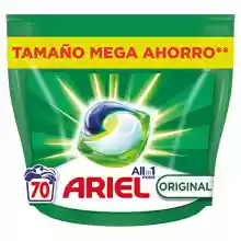 70 cápsulas Detergente Lavadora Ariel All-in-One Original