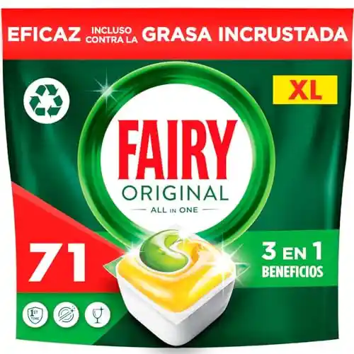 71 Cápsulas Fairy Original Todo En Uno Limón