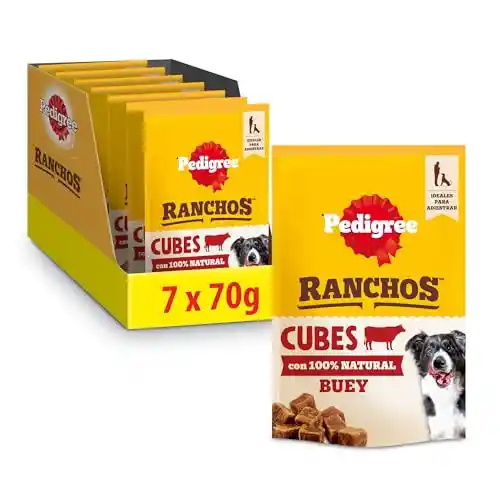 7x70g Snack Perro Ranchos Cubes de Buey