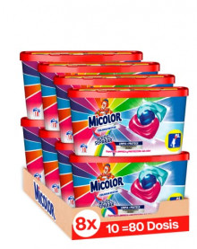 8 envases de Detergente en Cápsulas Adiós al Separar Micolor