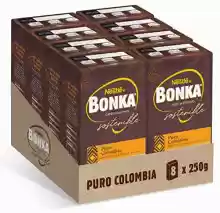 8 paquetes de Bonka Café Molido Puro Colombia 250 g