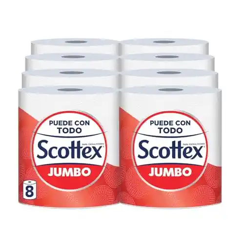 8 rollos de Scottex Jumbo Papel de cocina