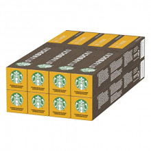 8 tubos de 10 unidades de cápsulas de café tostado suave STARBUCKS - compatibles con Nespresso